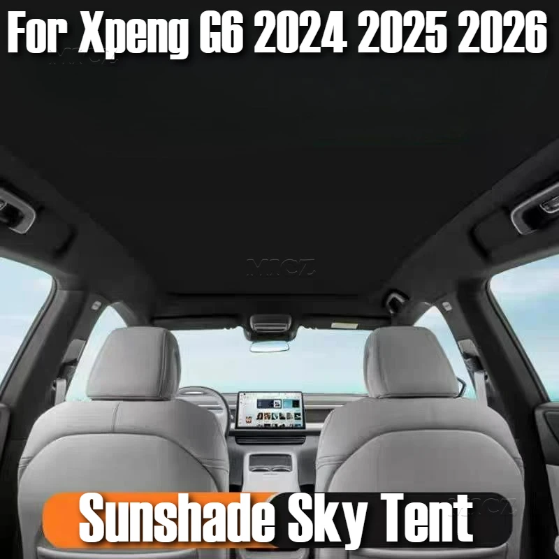 

For Xpeng G6 2024 2025 2026 Car Accessories Clip Sun Shades Glass Roof Sunshade Front Rear Sunroof Skylight Sun Visor Curtain