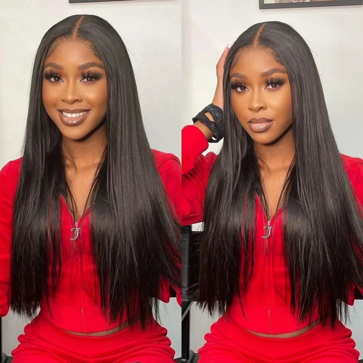 

200 Плотность 13x4 13X6 HD Парик фронтальной части шнурка Прямые человеческие волосы 40 дюймов Парик Бразильский парик из 100% человеческих волос Парик для женщин