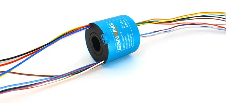 Conductive Slip Ring High Speed Slip Ring Metal Shell 1500 Rpm High Speed Through Hole 0~40mm Hollow 360 Degree Rotation