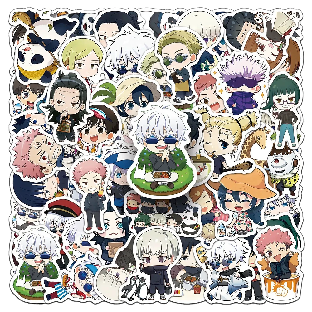 10/30/50 stücke Nette Anime Jujutsu Kaisen Aufkleber Aufkleber Laptop Tagebuch Telefon Kühlschrank Sammelalbum Dekoration Kinder Cartoon Aufkleber spielzeug