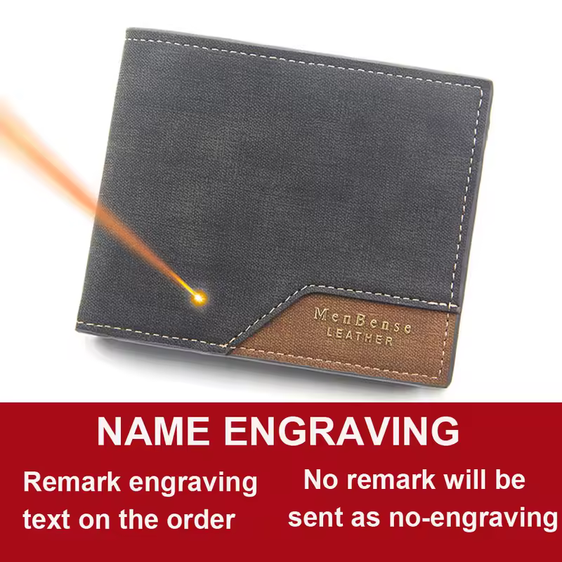 Free Name Engraving Men Wallets Slim Coin Pocket Photo Holder New Short Small Male Wallet Card Holder Frosted Leather Men Purses - Image 17