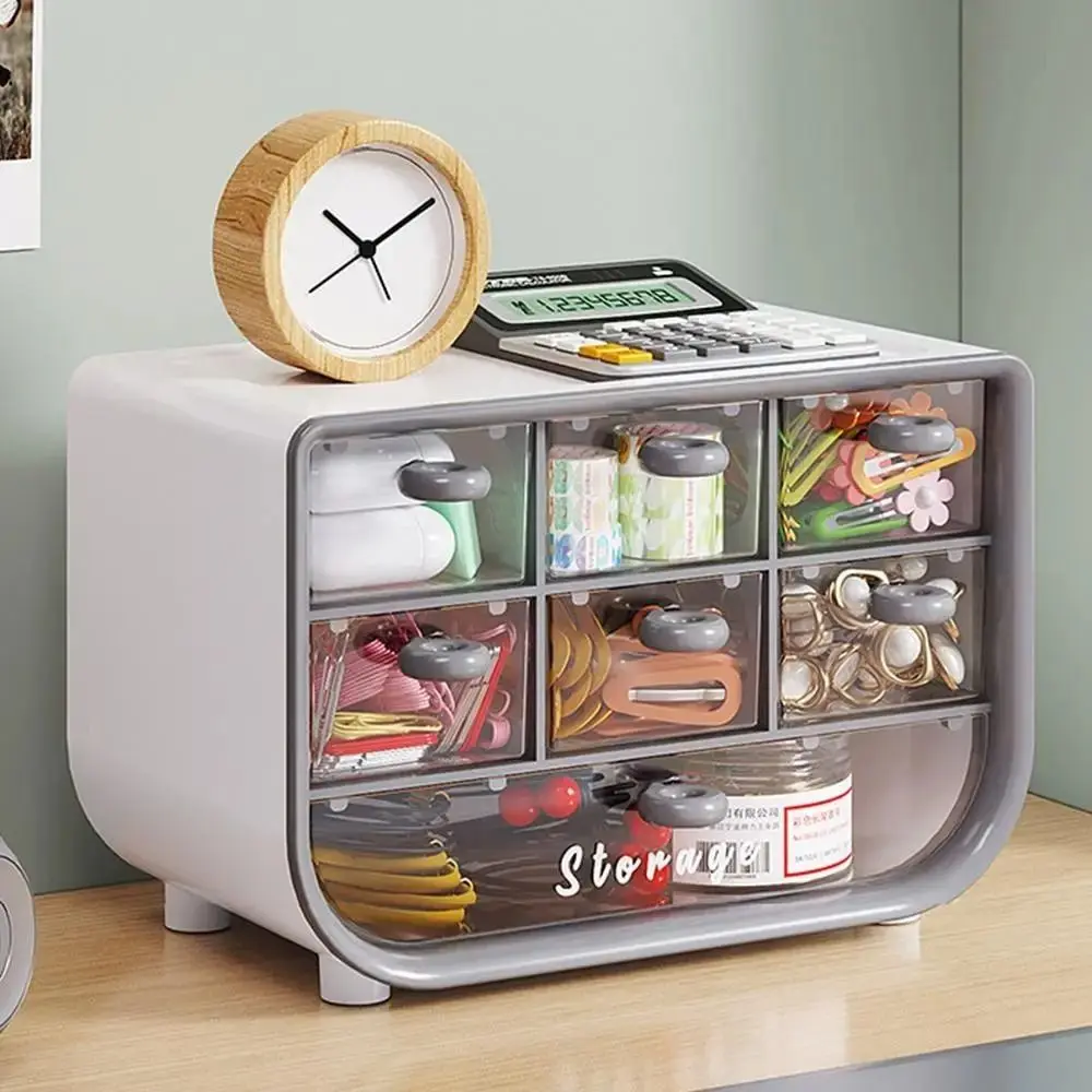 New Sundries Jewelry Desktop Storage Box Divided Large Capacity Storage Rack Drawer Type Stationery Organizer