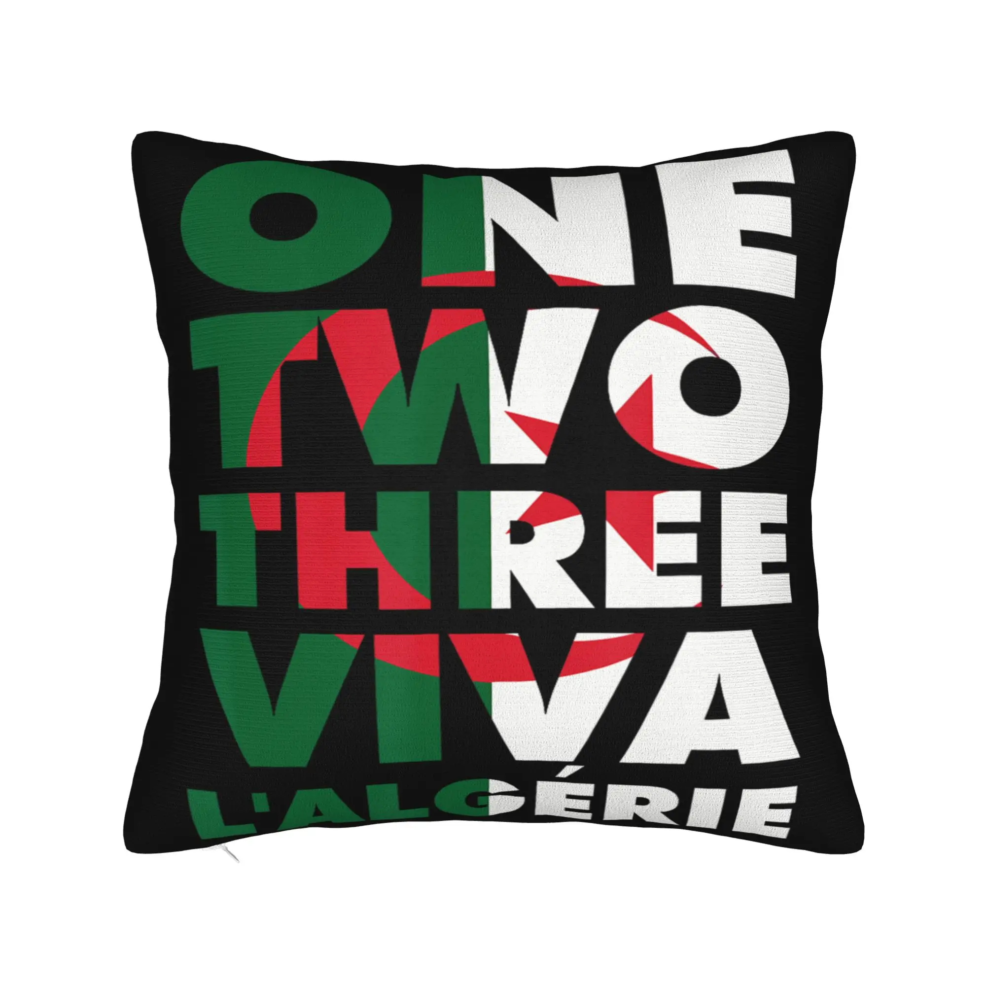 DZ Algeria Algerian Flag Pillow Covers Merchandise Soft Cushion Cover Decorative  Pillow Case Cover Seater Multiple Sizes