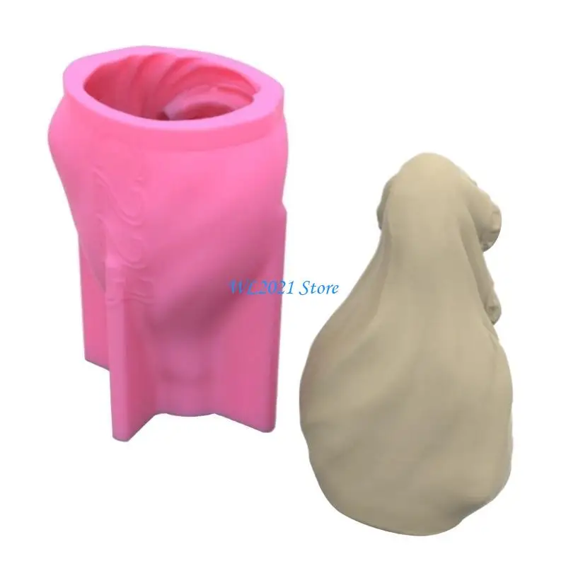 

G5GC Mary Holds Child Decor Silicone Mold Epoxy Resin DIY Ornaments Making Soap Melt Resin Clay Home Decorations