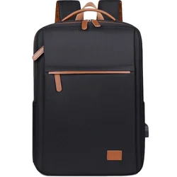 Nylon backpack stylish versatile zipper opening design daily commuter backpack