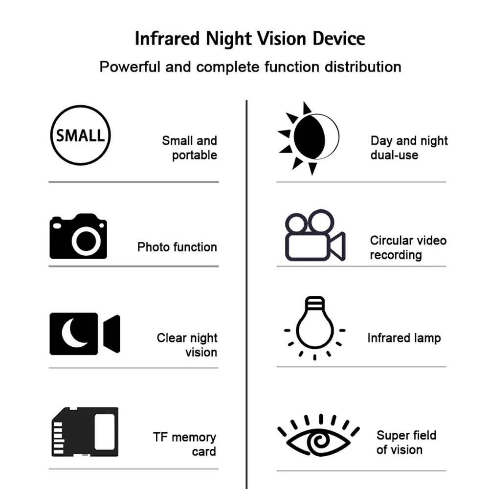 Caméra monoculaire de Vision nocturne à infrarouge, télescope numérique