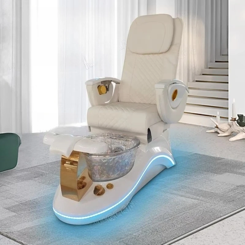 

Wholesale Luxury Modern Salon Furniture Edicure Foot Spa Chair With Massage Recliner Manicure Pedicure Chair for Nail Salon