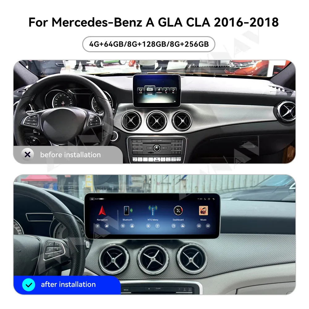 Android 14 Carplay 14.9 inch For Mercedes Benz A class w176 GLA X156 CLA C117 CLS C218 ML W166 2012-2018 Car Radio Stereo Player