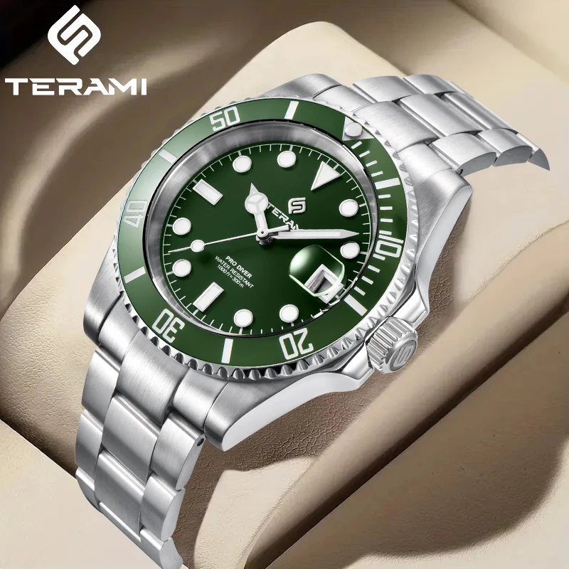 TERAMI Design Simple Mechanical Man Watch 316L Stainless Steel Case Sport Waterproof Automatic Japan Movement NH35 Men's Watches