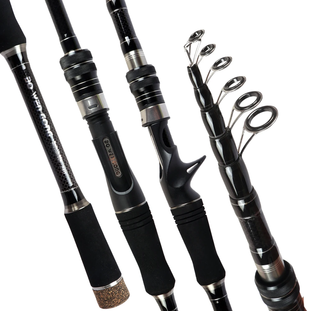 

GHOTDA Carbon Telescopic Lure Rod 1.8M 2.1M 2.4M 2.7M 3M EVA Handle Spinning Rod/Casting Rod Carbon Pole Fishing Accessories