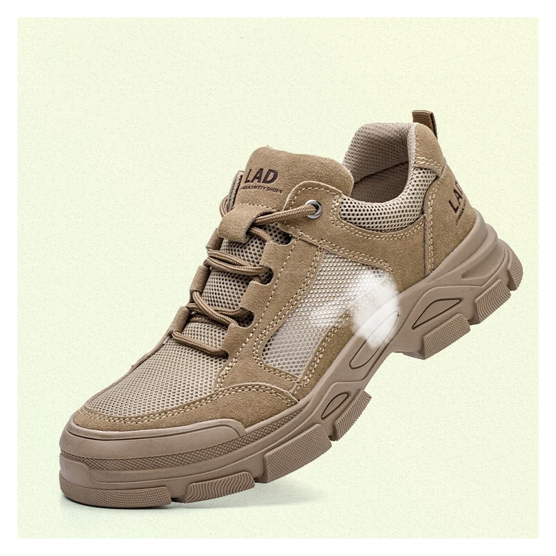 

Мужская мода, дышащие стальные носки, рабочая защитная обувь, рабочие защитные ботинки, замшевые сварочные кроссовки, летняя обувь