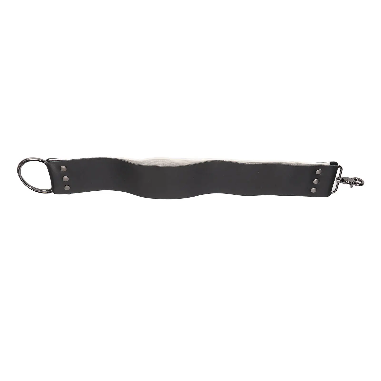 Double Layer Straight Strop Sharpening Strap for Barber Blades - Black & White