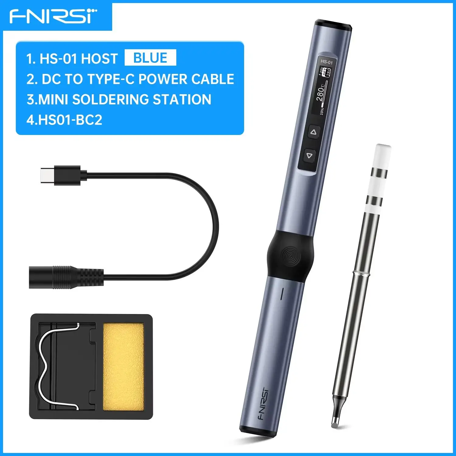 FNIRSI HS-01 スマートはんだごて 65W 温度調節可能