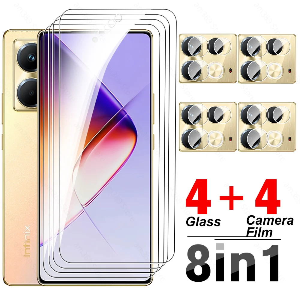 8in1 Tempered Glass Screen Protector For Infinix Note 40 InfinixNote40 Infinx Note40 4G 2024 6.78'' Camera Lens Protective Films