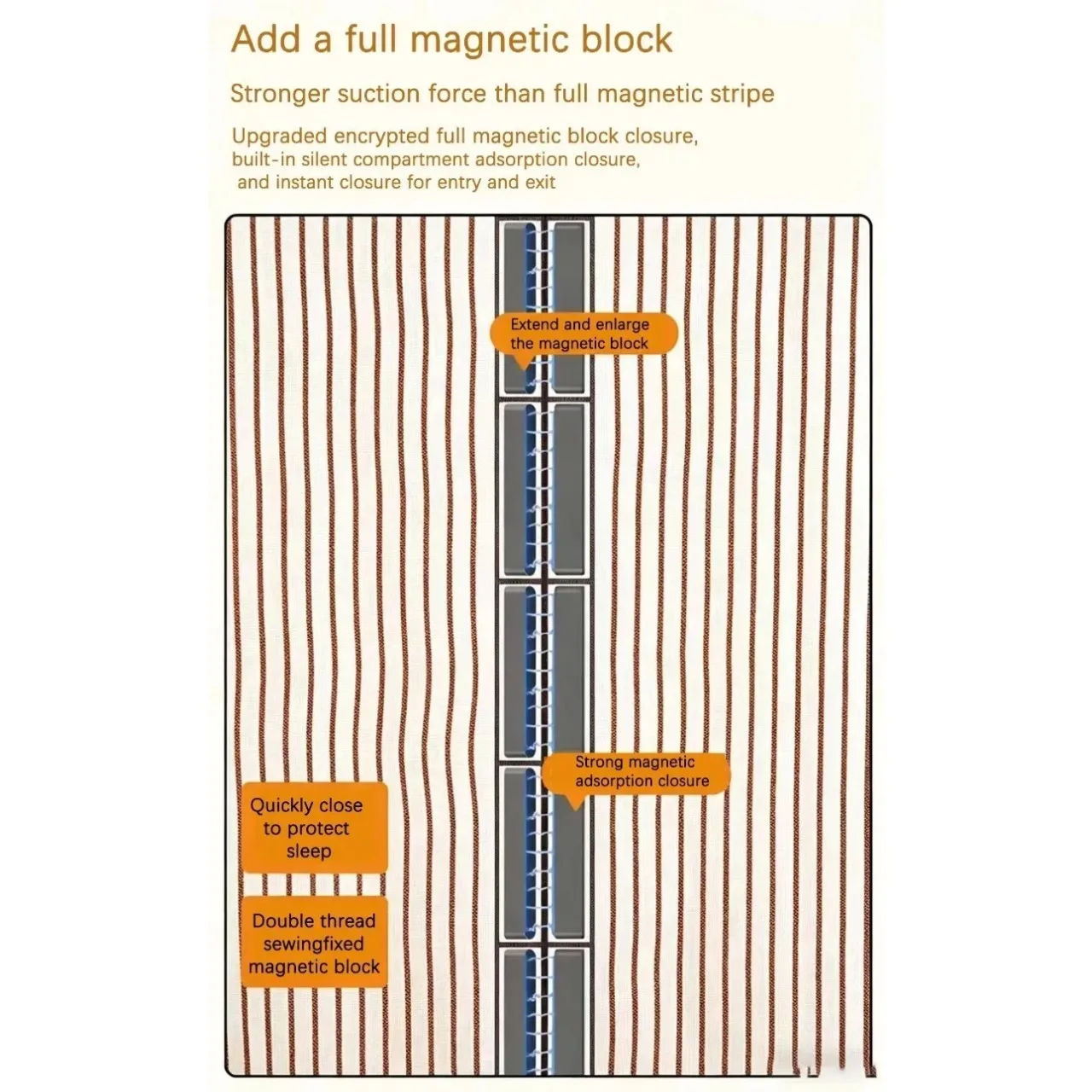 Non Punched Coffee Colored Magnetic Door Screen with Adjustable Size, Sturdy and Durable, Resistant To Cat Scratching