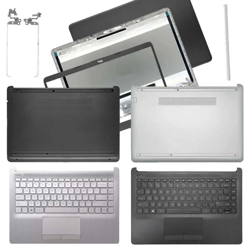 NEW For HP 240 245 G8 14-CF 14-DF 14-DK 14-DP 14S-CR 14S-CF LCD Back Cover Front Bezel Hinges Palmrest Bottom Case keyboard
