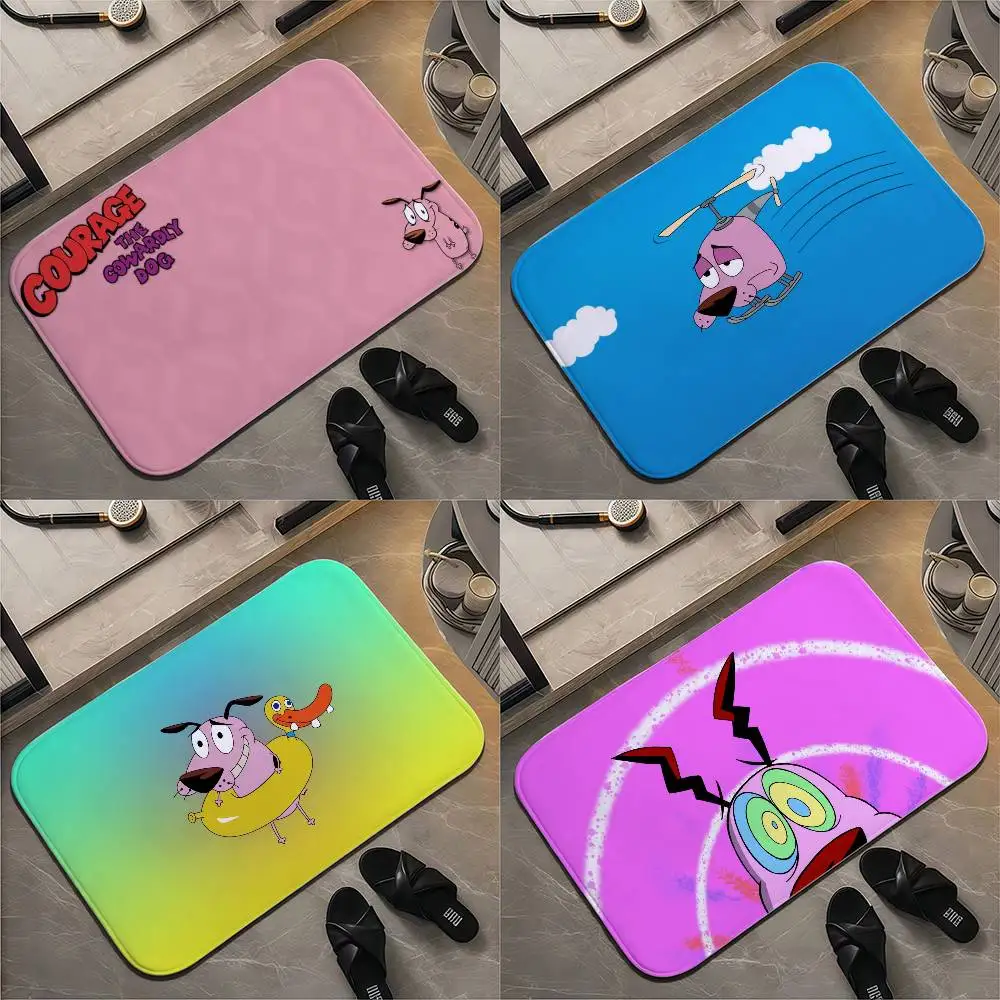 

C-CouragesS C-Cowardly Dog Floor Mat Printed Large Carpets Room And Bedroom Carpets Bathroom Anti Slip Door MATS Small Carpets