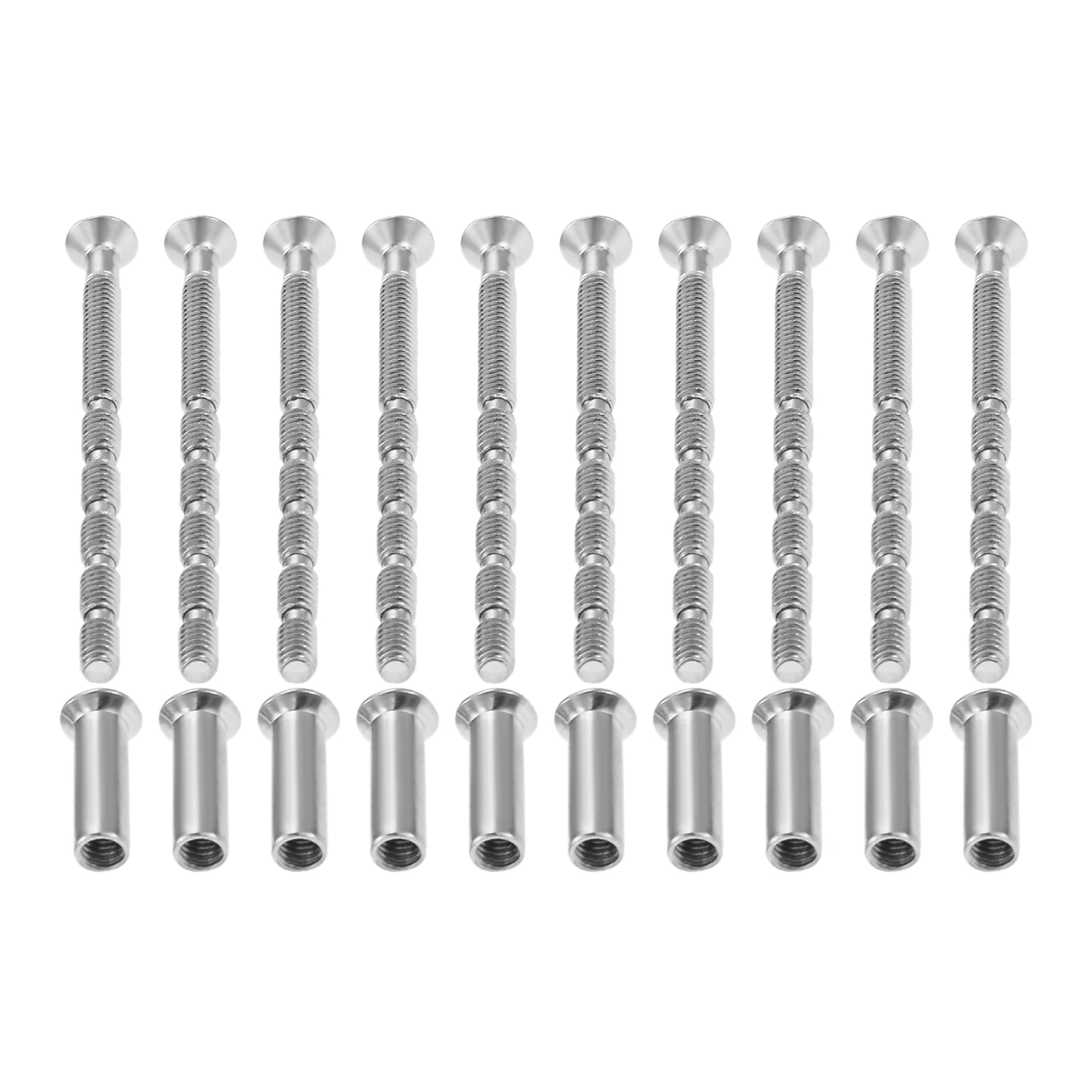 10 Sets Cross 304 Stainless Steel Screws M4*60mm with Nuts M4*16mm for Fixing Door Handles,knobs,eye Masks and Patio Handles