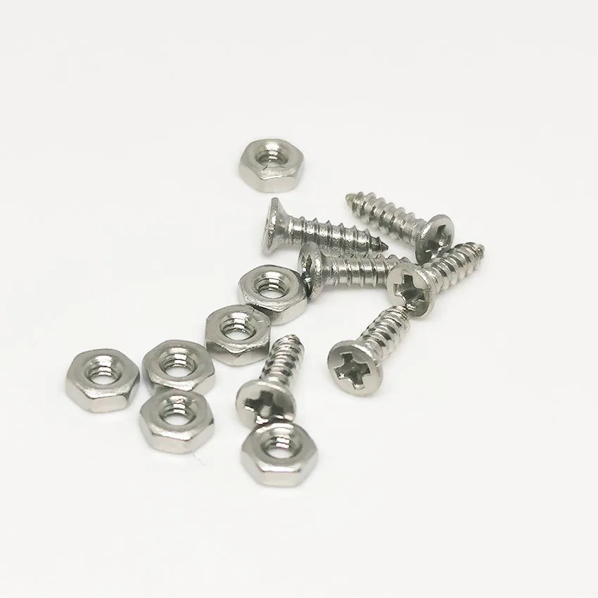 10/100PCS CM M2 304 Stainless Steel Cross Phillips Super Ultra Thin Flat Wafer Head Self-tapping Wood Screw