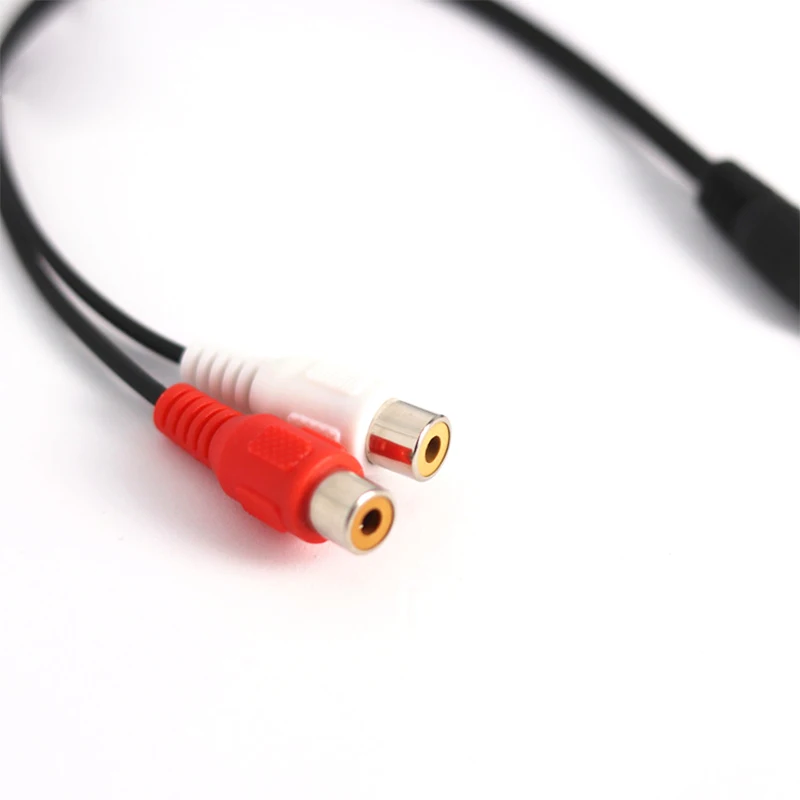 High Quality Copper 3.5mm Male Jack 3.5 Mm Aux Auxiliary Cable Cord To AV 2 RCA Female Stereo Music Audio Cable