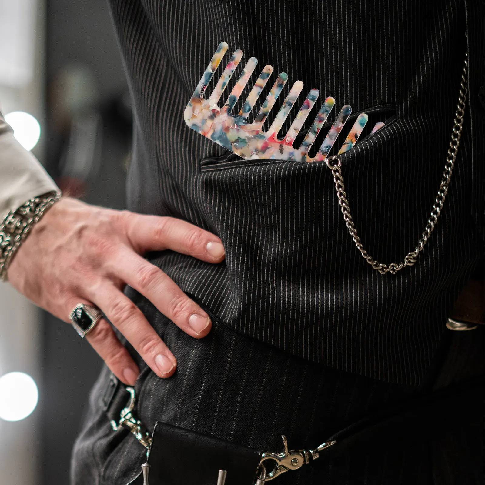 

Набор из 2 расчесок с широкими зубьями, премиум-класса, пластиковые, антистатические, для женщин, для разглаживания волос без выдергивания, для использования в салоне, дома и в путешествиях