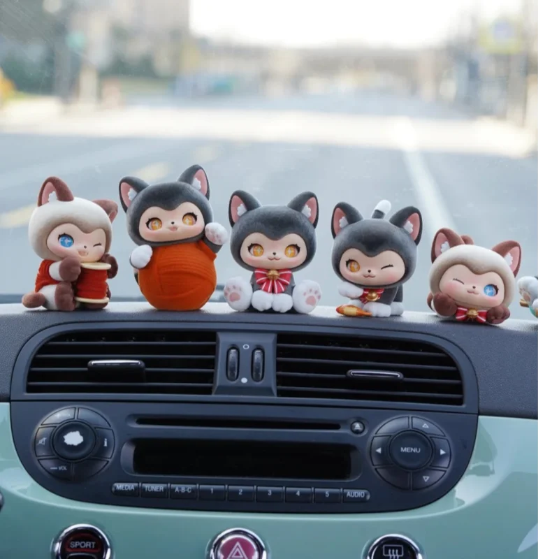 

Toyzero Mewky Blind Box Original Magic Tailor Shop Series Flocked Cat Collectibletoy Figure For Desktop Decor Collectors Gift