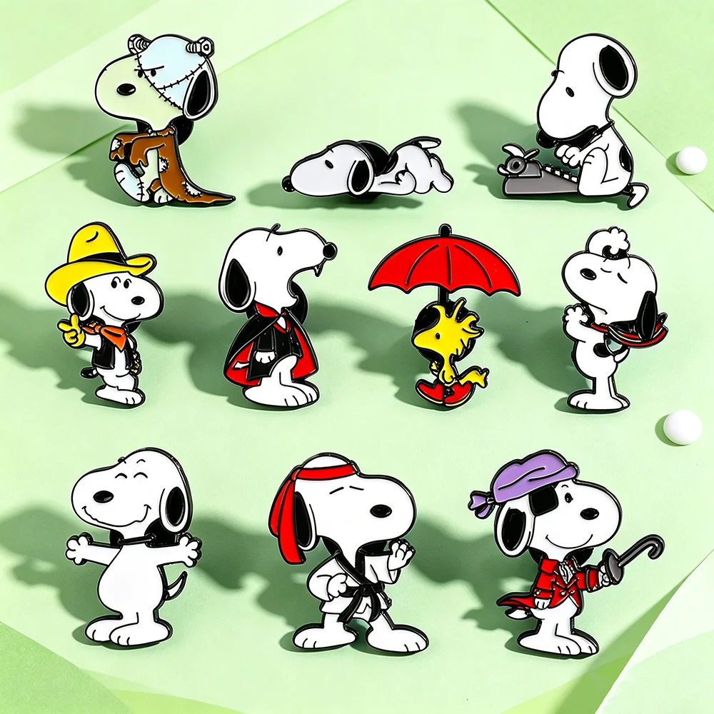 7/10-teiliges Halloween-Emaille-Pins-Set, niedliche Cartoon-Welpen-Anstecknadeln, Kawaii-Metall-Broschen-Abzeichen für Rucksack, Sammler-Pins – Detail 6