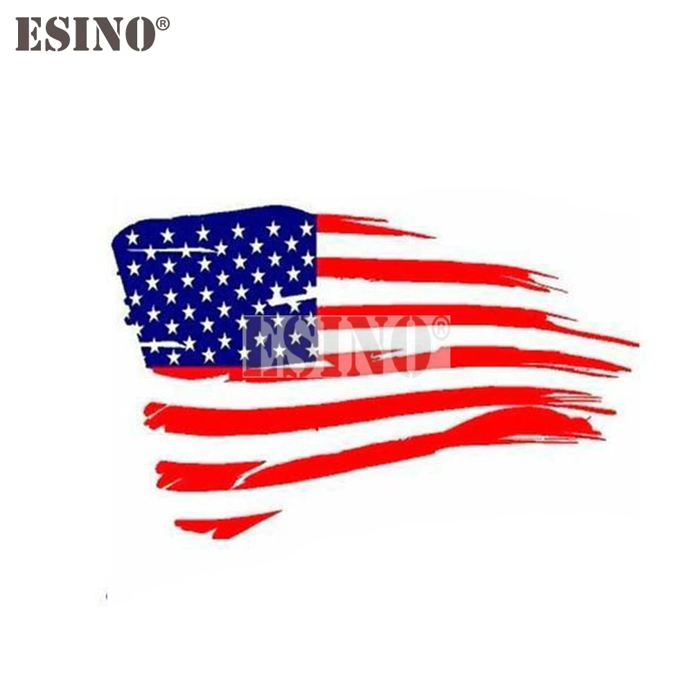 America Car Decal Distressed Blue And Red Cartoon Car PVC Adhesive Decal Waterproof Body Sticker Pattern Vinyl