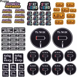 10PCS/lots Slogan Patch DIY Letter Embroidery Patch Iron On Patches For Clothing Thermoadhesive Patches On Clothes Sew Stickers