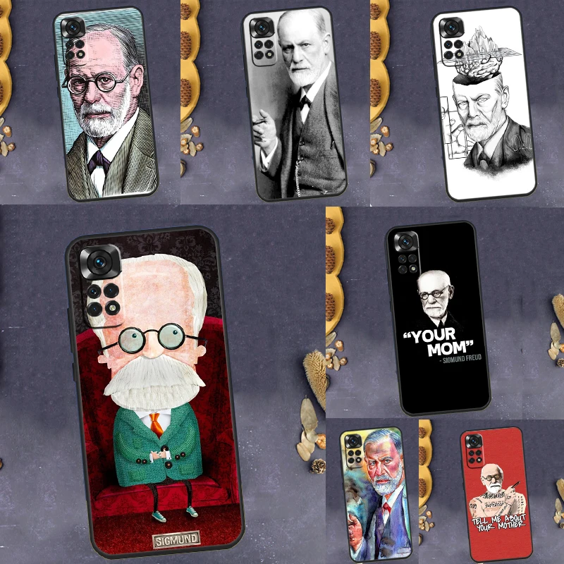 Sigmund Freud For Xiaomi Redmi 9A 9C 9T 10C 12C Cover For Redmi Note 9 8 10 11 12 Pro 10S 11S 12S Case