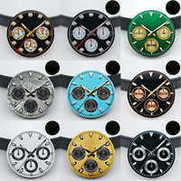 29mm new dial with green glow in the dark and hands, suitable for VK63 movement watch accessories, suitable for 39.3mm case