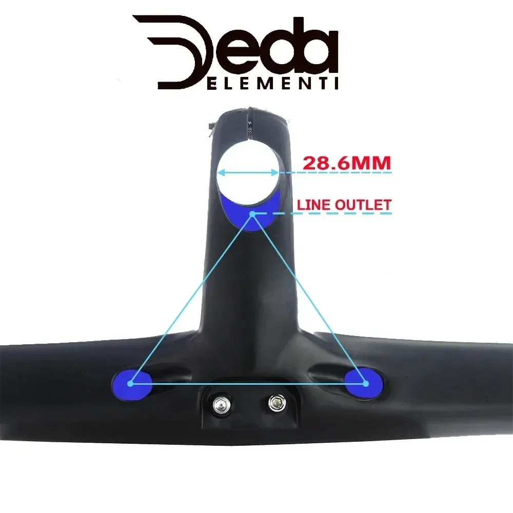 DEDA ALAENRA Full Internal Wiring Bicycle Integrated Handlebar Carbon Road Handlebar With  Computer Mount Bike Accessories