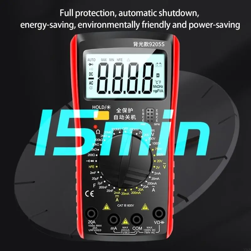 

Digital Multimeter For Voltages Current Measurement High Accuracy Backlit Y5GB