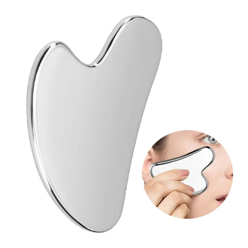 Stainless Steel Facial Gua Sha Massager Face Care Lifting Tool Body Neck Back Massage Skin Scraping Beauty Lymph Detox Scraper