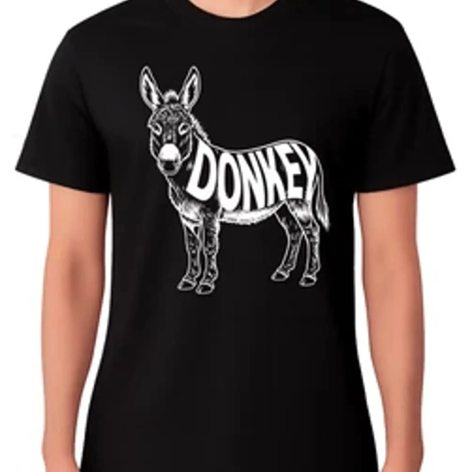 T Shirt Donkey Farm Animal Illustration Rustic Country vintage Washed Slightly Unisex Stylish Versatile streetwear Casual