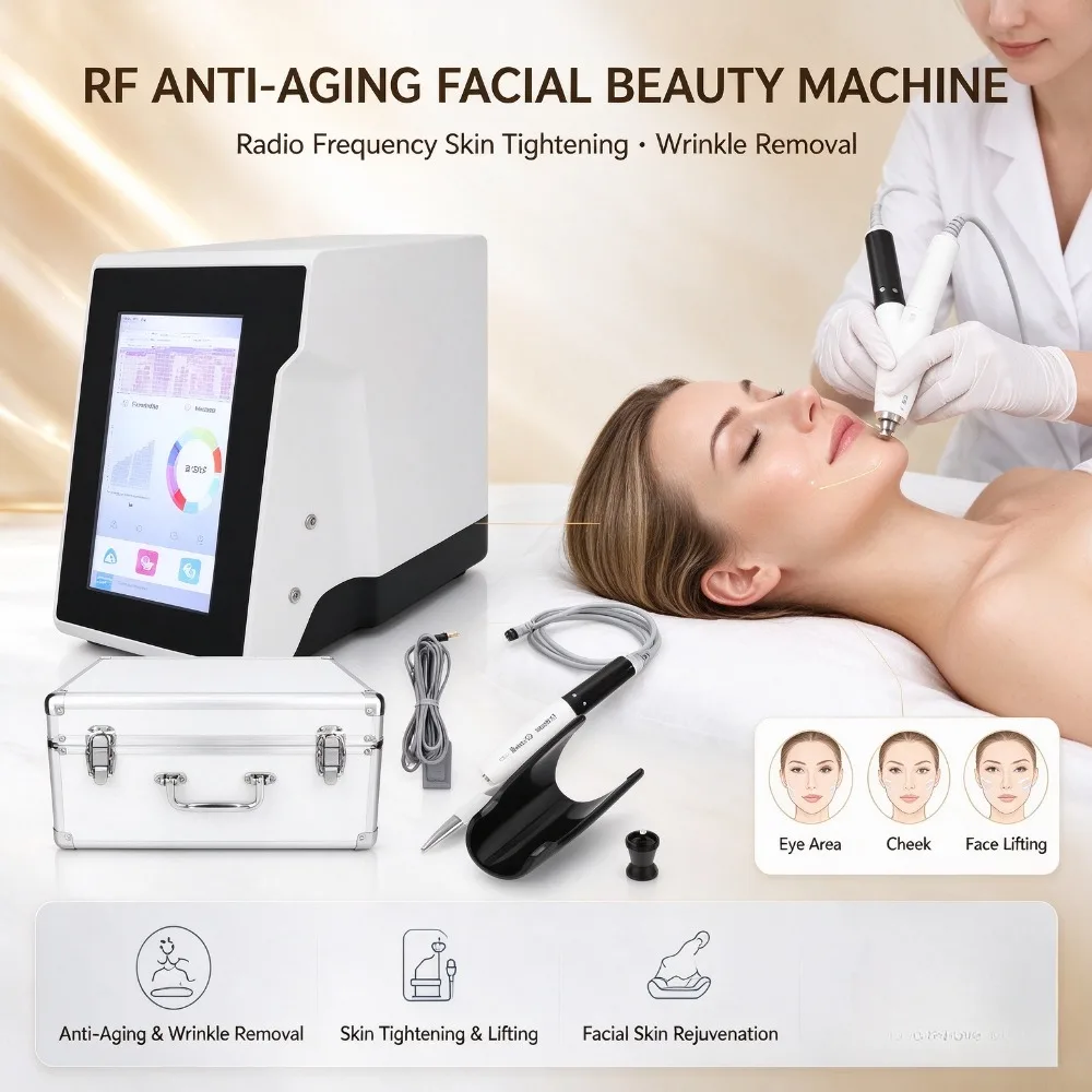 Portable RF Anti-Aging Facial Machine, Radio Frequency Skin Tightening Wrinkle Removal Skin Rejuvenation Beauty Device