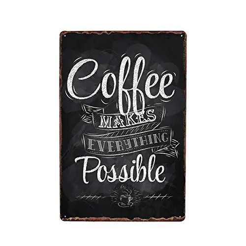 

Life Quotes About Coffee Retro Metal Plaque Vintage Tin Sign Cafe Bar Pub Poster Wall Decor Metal Tin Sign 8x12 Inch aasd-88