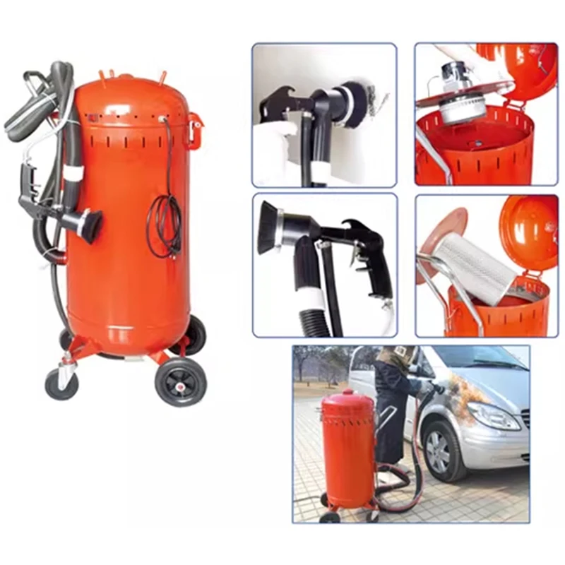 Vacuum Dust Collection Sandblasting Machine, Abrasive Recycling, 1200W, Rust Removal/polishing/matte Finish, Dust-free Operation