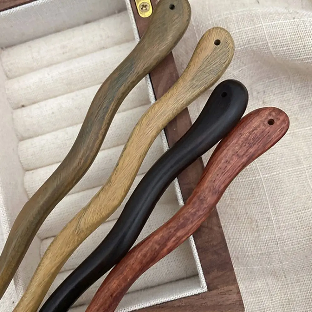 Traditional Vintage Hanfu Cheongsam For Girl For Women Chinese Style Hair Fork Wooden Hair Stick Hair Accessories Hairpin