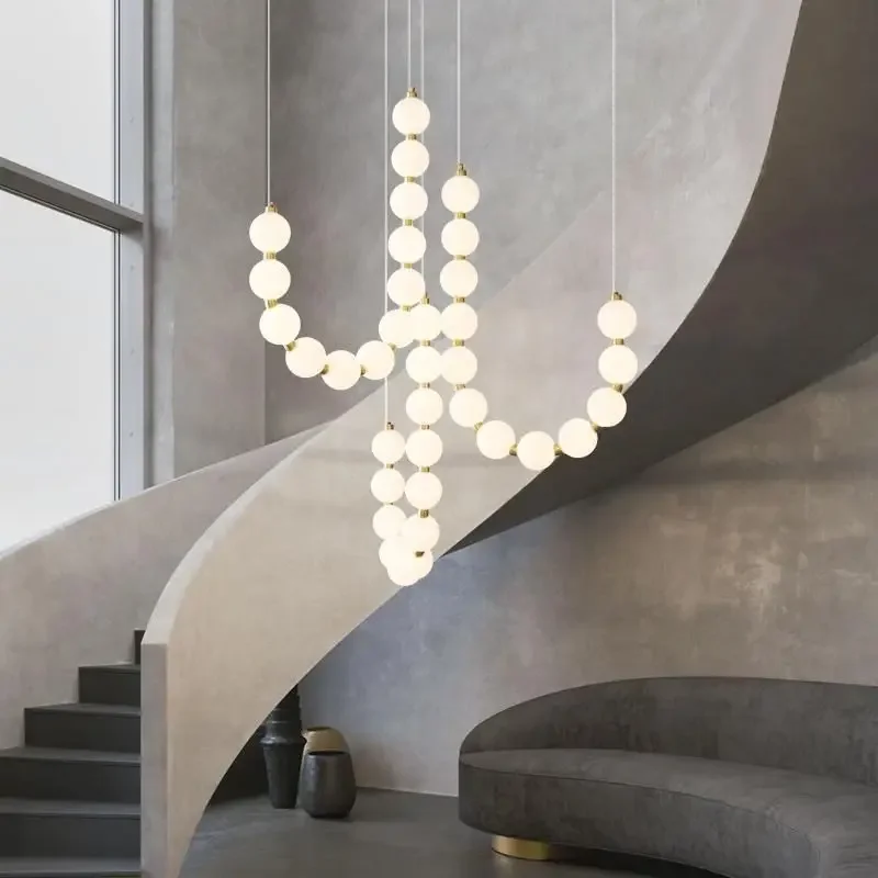 

French creative bedside lamp, light luxury, modern minimalist designer, industrial style villa chandelier