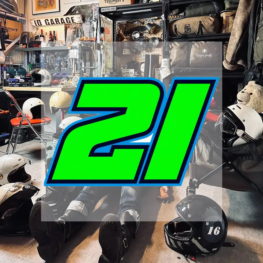 Lucky number 21 Aesthetic Graffiti Waterproof PVC Stickers for Car Motorcycle Skateboard Helmet Notebook