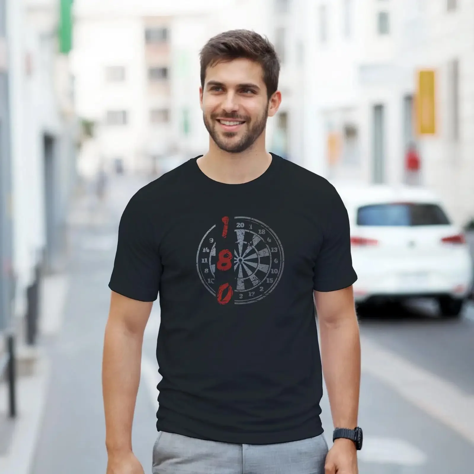 Darts 180 Vintage Dartboard T Shirt vintage Washed designer clothes Stylish Unisex Stretched Casual streetwear Soft graphic
