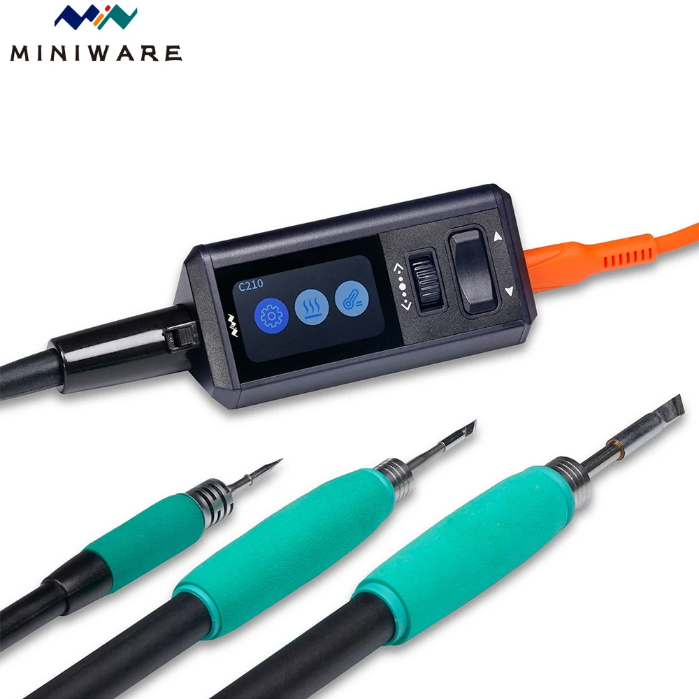 MINIWARE TS1M Mini Station de soudage PD3.1 12V-28V 200W Max Compatible avec T245/T210/T115 poignée outil de réparation de soudage