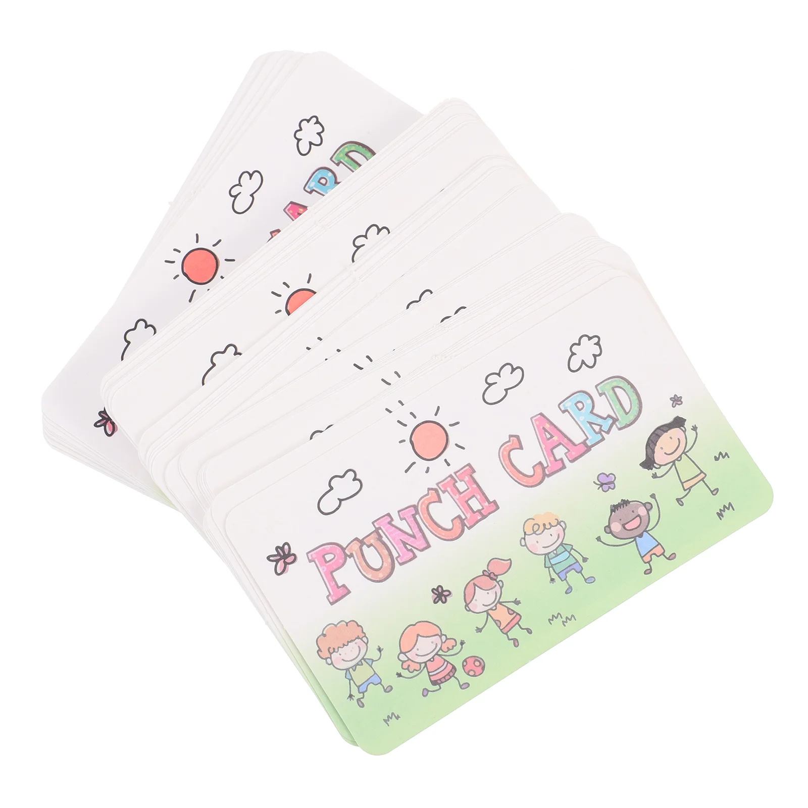 50 Pcs Name Card Loyalty Cards Business Membership Punch Coated Paper Children Convenient