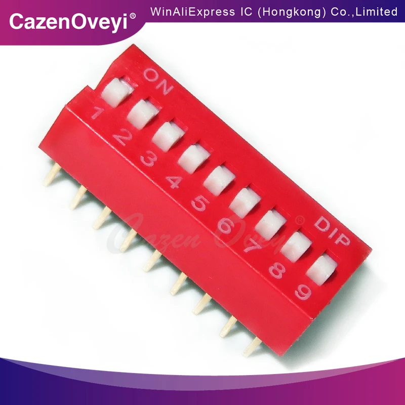 10piece Red DIP switch DS-09 (9 digits)