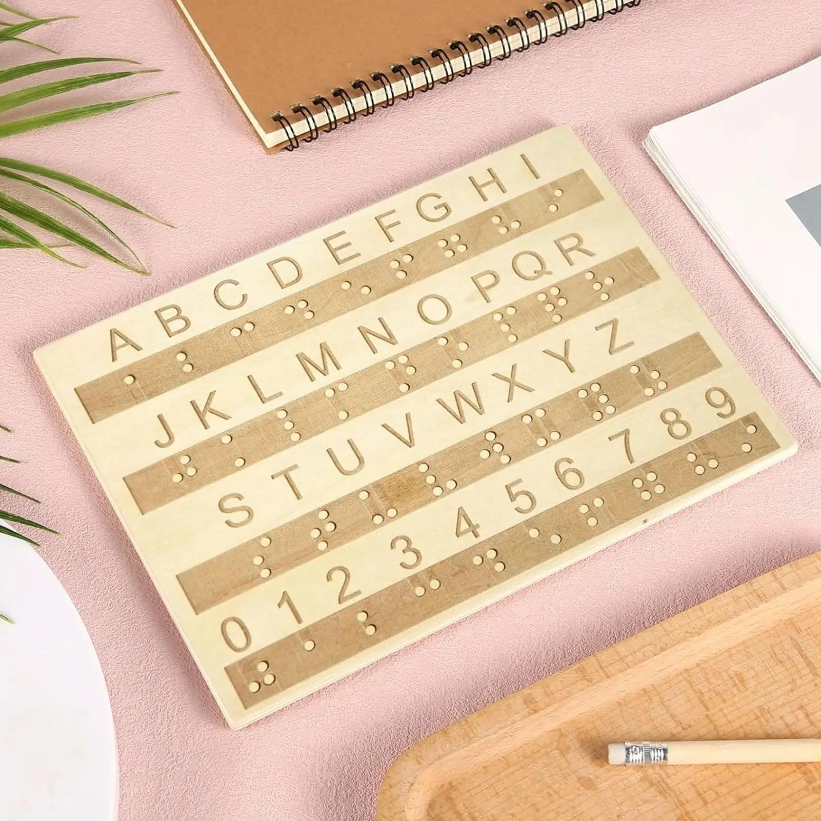 

Braille Writing Board Kit 4 Lines 28 Cells Visual Impairment Aids Braille Self-Learning Kit Braille Boards/ Pen alphabet boards