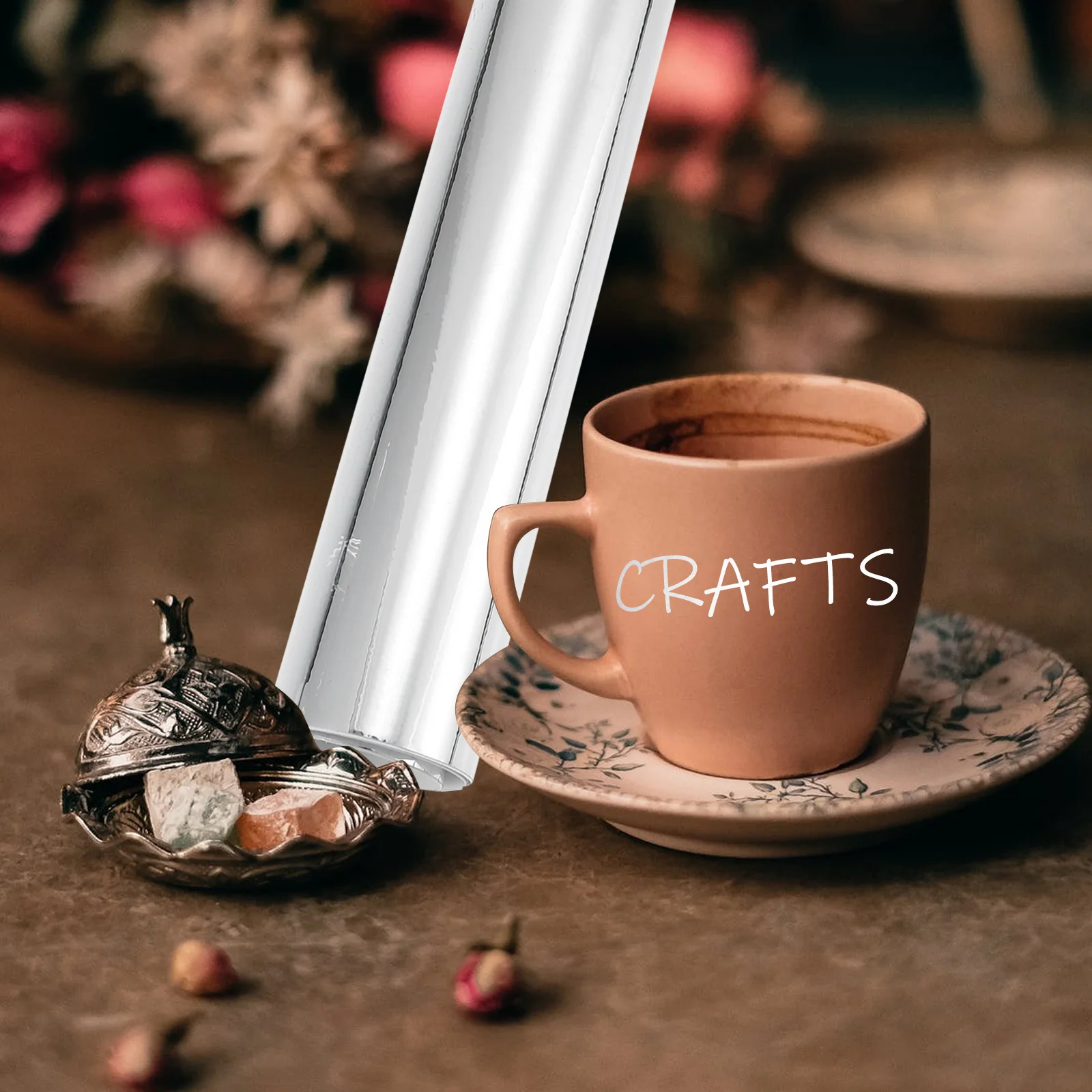 

Durable Waterproof Glossy Vinyl Film Self-Adhesive Decals for Cars Cups Crafts Reflective Mirror Stickers Easy to Apply