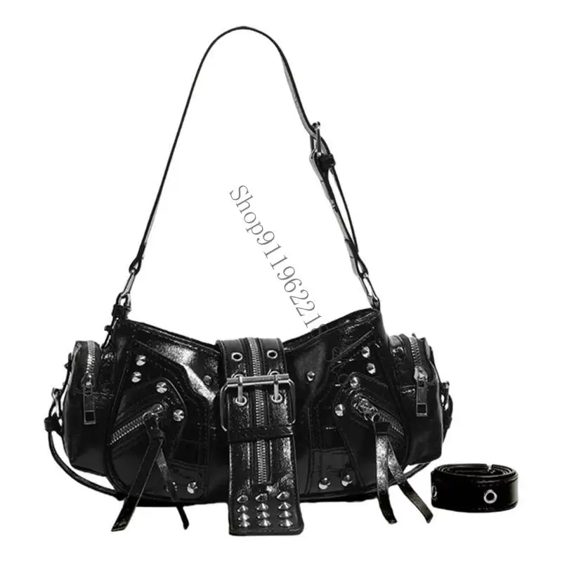 

Women's PU Shoulder Bag Rivet Underarm Bags for Daily Use and Special Occasion 066F