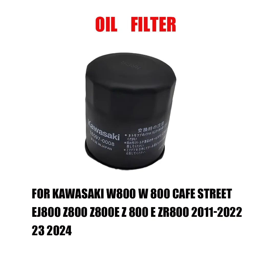 For Kawasaki W800 W 800 Cafe Street EJ800 Z800 Z800e Z 800 E ZR800 2011-2022 23 2024 Oil Filter Accessories