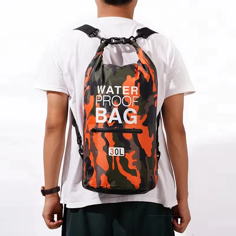 Swimming PVC Pack Dry Bag Backpack for Women Men 2/5/10/15/20/30L Waterproof Shoulder Kayak Drifting Rafting Surfing Boating Bag image 2